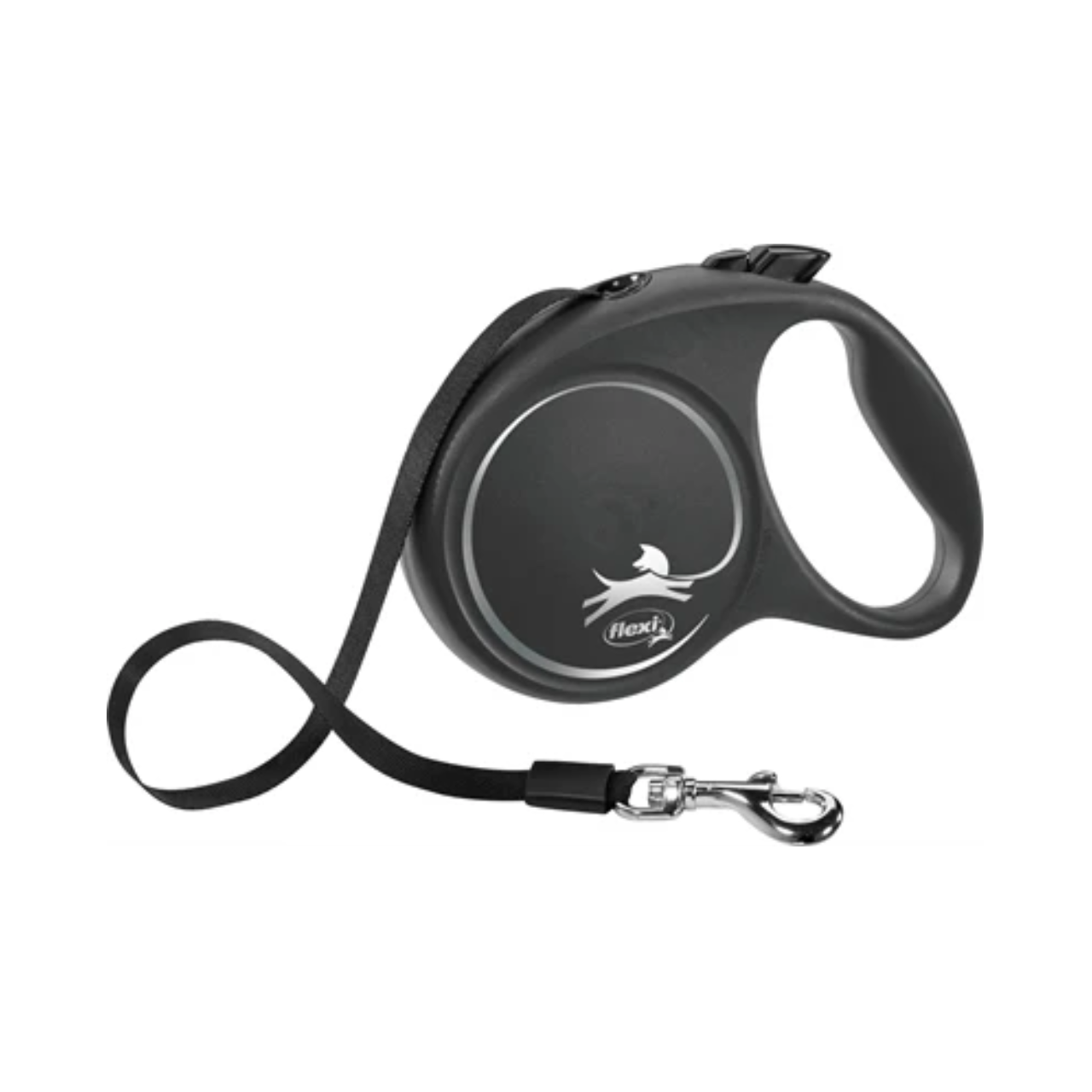 Flexi Rollijn Black Design Tape Blauw