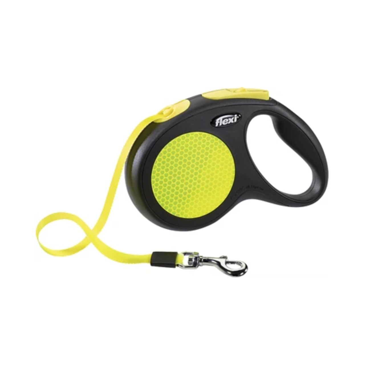 Flexi Rollijn New Classic Neon Tape Zwart / Geel