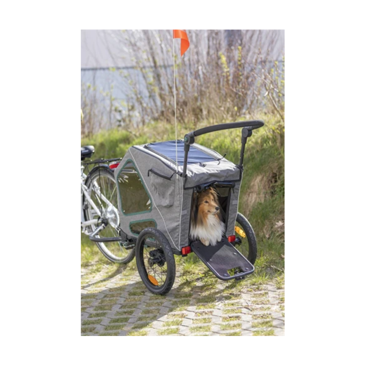 Trixie Bicycle Trailer Gray / Sage