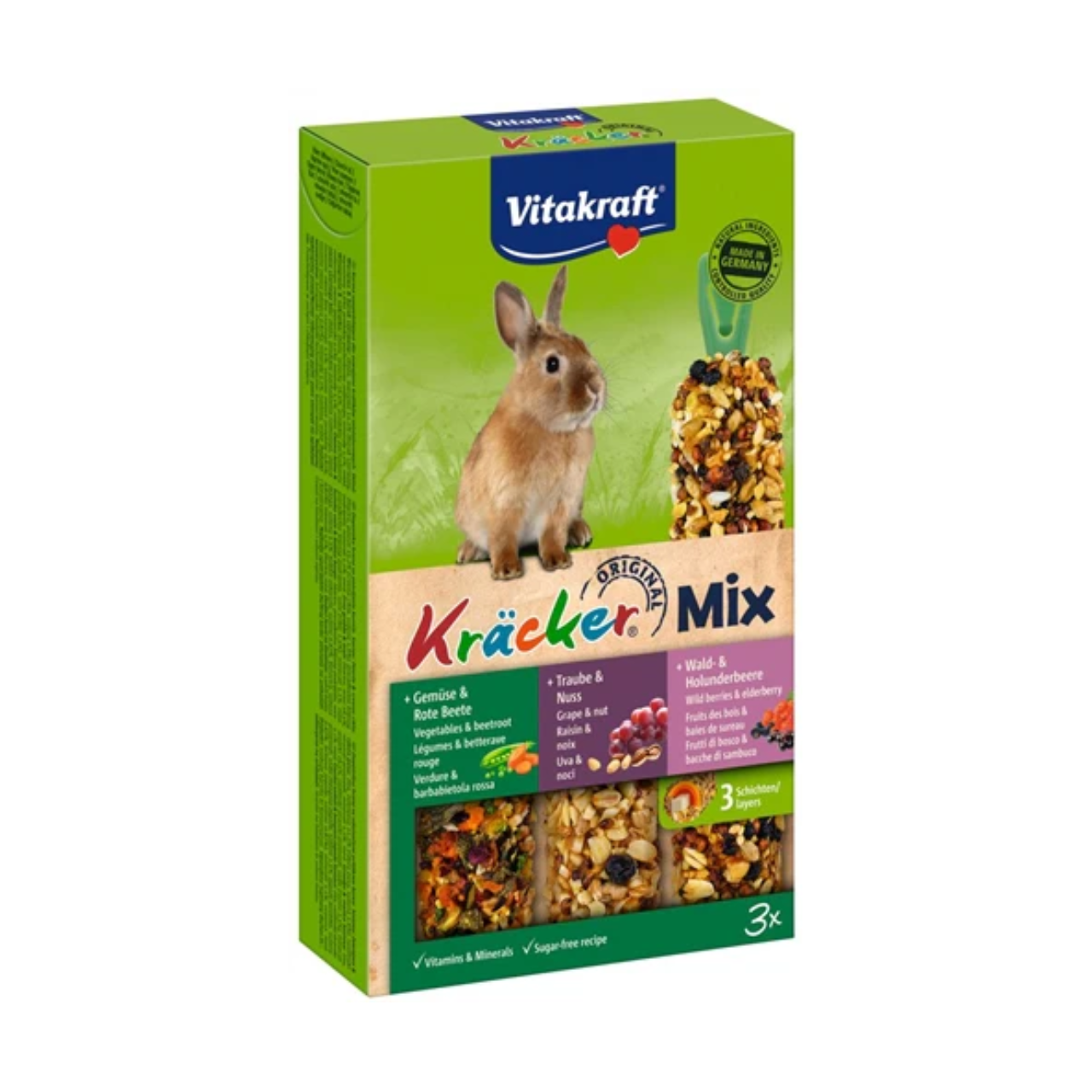 Vitakraft Dwarf Rabbit Crackers Nut/Forest Fruits/Vegetables