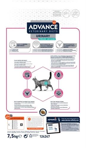 Advance Veterinary Diet Cat Urinary Sterilized Minder Calorieën