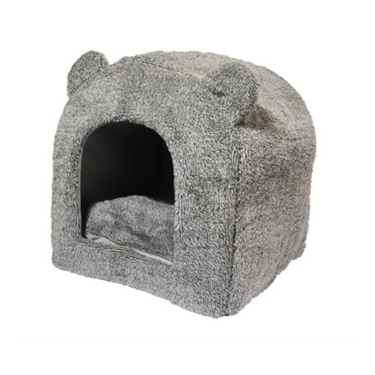 40 Winks Rosewood Cat Basket Igloo Teddy Gray