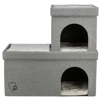 Trixie Kattenmand / Kattenhuis Kimy Soft 2 Verdiepingen Lichtgrijs