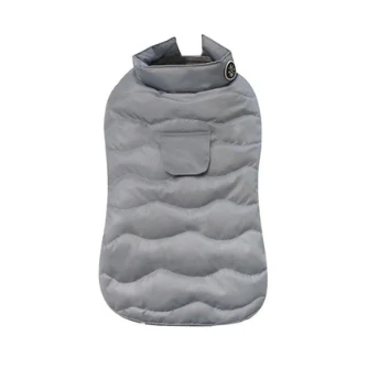 Croci Hondenjas Padded Eco Leaves Gerecycled Grijs