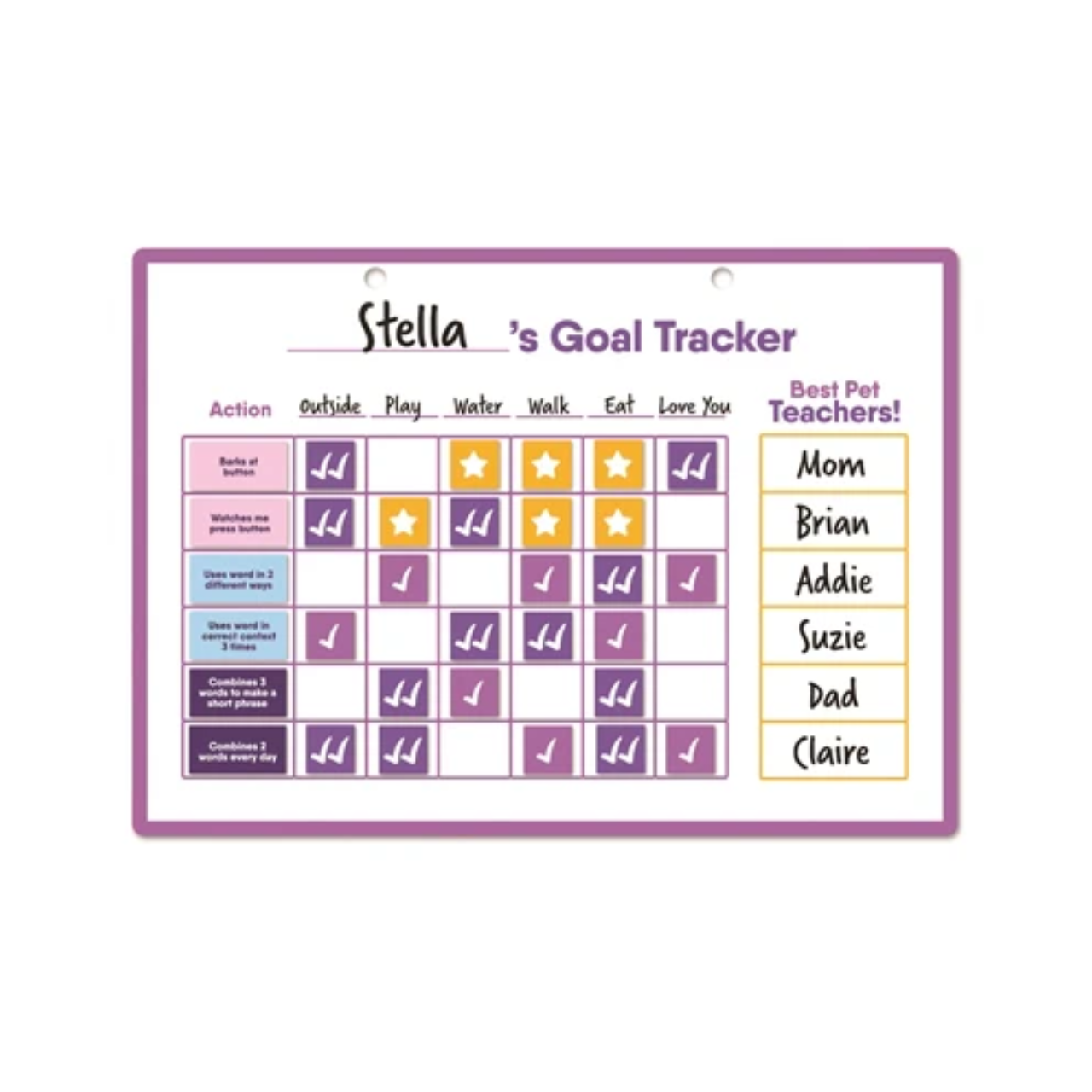 Hunger For Words Talking Pet Goal Tracker