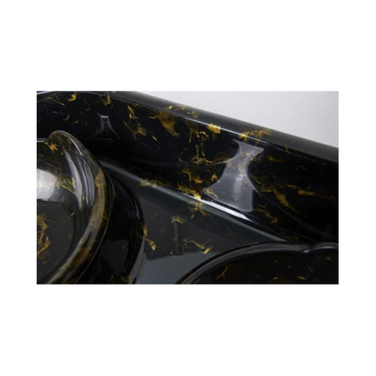 Savic Butler Food and Drinking Bowl with Tray Marble Black/Gold