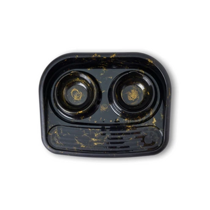 Savic Butler Food and Drinking Bowl with Tray Marble Black/Gold