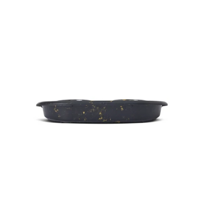 Savic Butler Food and Drinking Bowl with Tray Marble Black/Gold