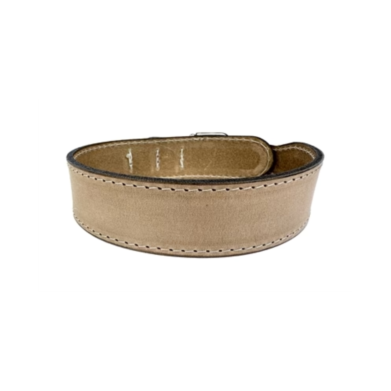 Sazzz Dog Collar Boho Vintage Leather Beige