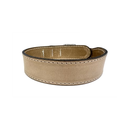 Sazzz Dog Collar Boho Vintage Leather Beige