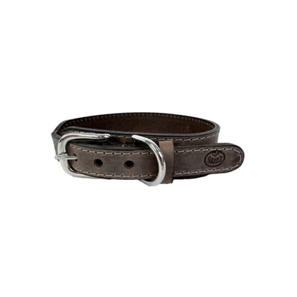 Sazzz Dog Collar Boho Vintage Leather Brown