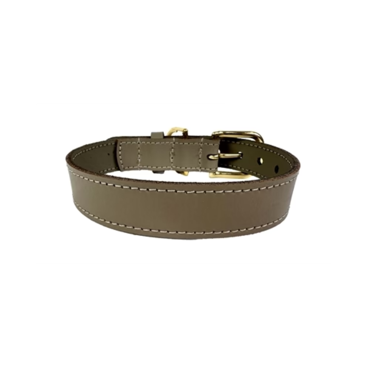 Sazzz Dog Collar Braveheart Classic Leather Taupe
