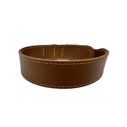 Sazzz Collar Dog Pioneer Classic Leather Saddle Brown