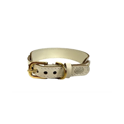 Sazzz Halsband Hond Sweetie Classic Leer Creme