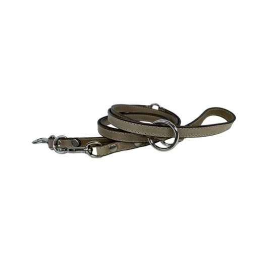 Sazzz Dog Leash Fearless Vintage Adjustable Leather Beige