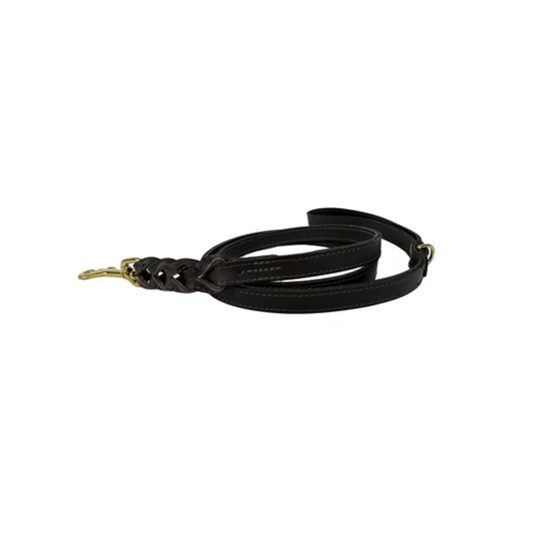 Sazzz Dog Leash Passion Braided Classic Leather Dark Brown