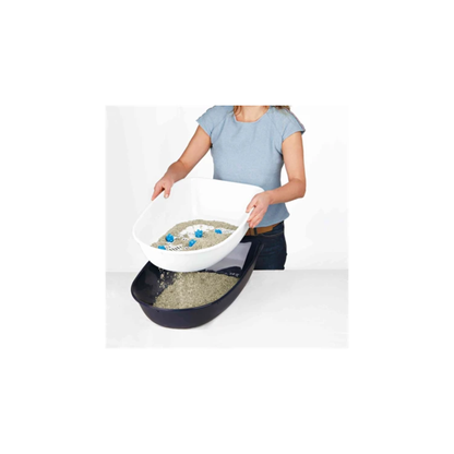 Trixie Berto Cat Litter Box Open with Separation System Gray/Pastel Blue/Granite