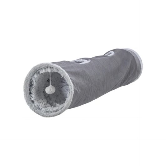Trixie Cat Play Tunnel Harvey Velours / Plush Grey