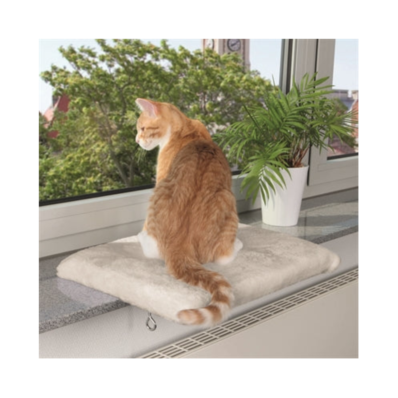 Trixie Cat Basket Tray Windowsill Light Gray