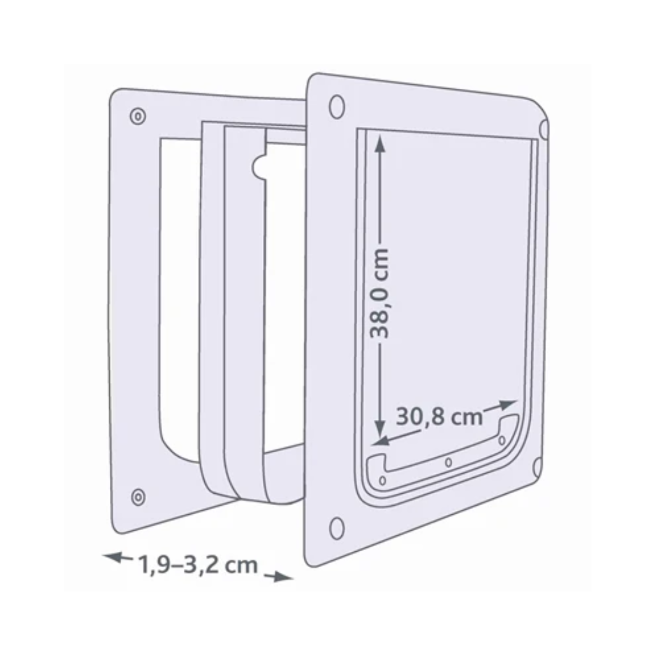 Trixie 2-Way Dog Flap White