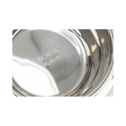 Trixie Be Nordic Set Food Bowl / Water Bowl Wood / Stainless Steel White