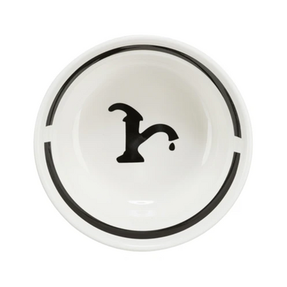 Trixie Dog Drinking Bowl Water Ceramic White / Black