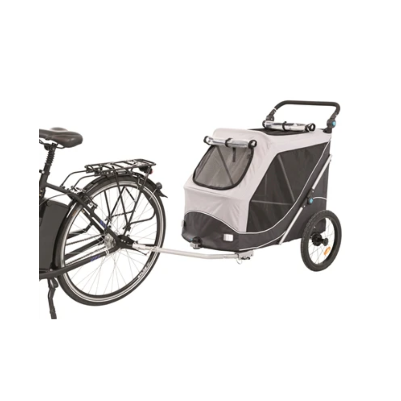 Trixie Dog Bike Trailer Foldable Gray