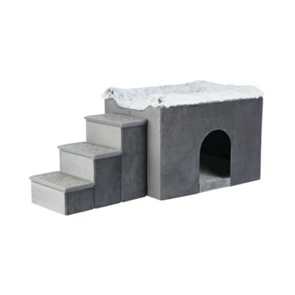 Trixie Dog Basket House Harvey With Stairs Gray / White