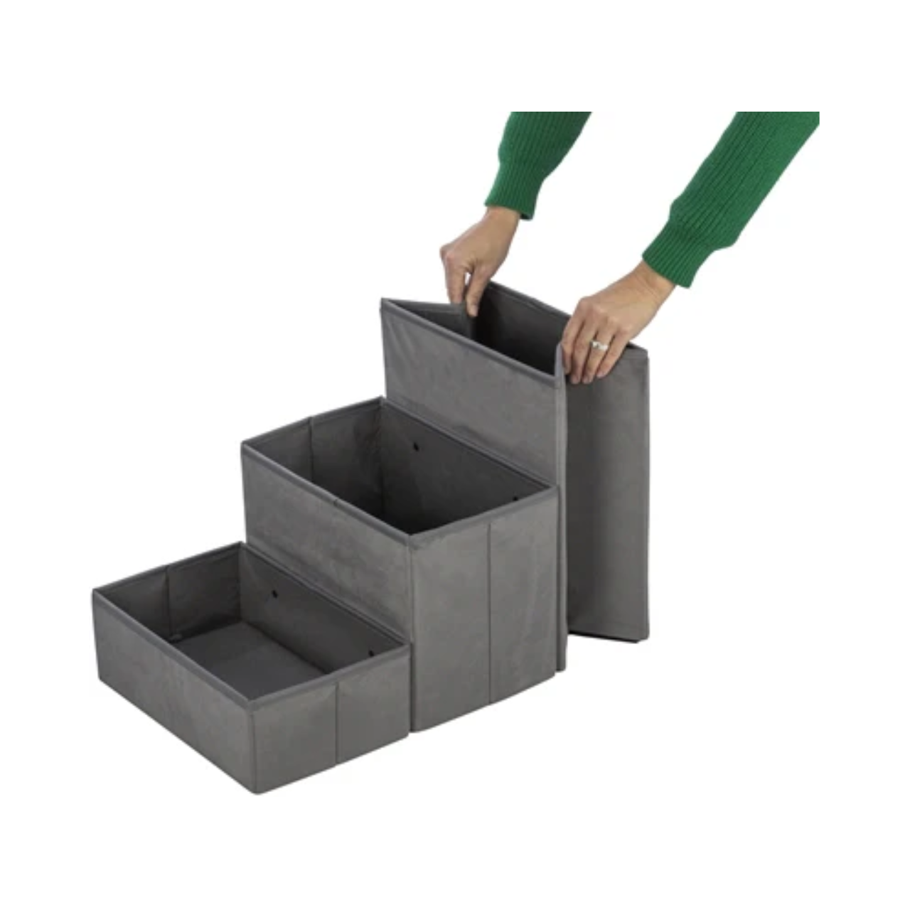 Trixie Dog Basket House Harvey With Stairs Gray / White