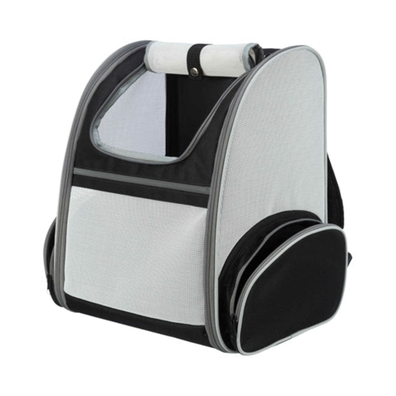 Trixie Dog Bag Backpack Chloe Light Gray / Black