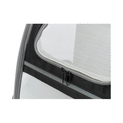 Trixie Dog Bag Backpack Chloe Light Gray / Black