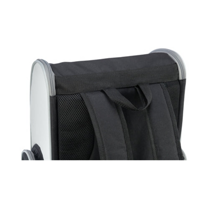 Trixie Dog Bag Backpack Chloe Light Gray / Black