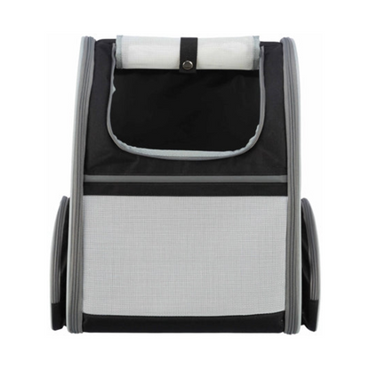 Trixie Dog Bag Backpack Chloe Light Gray / Black