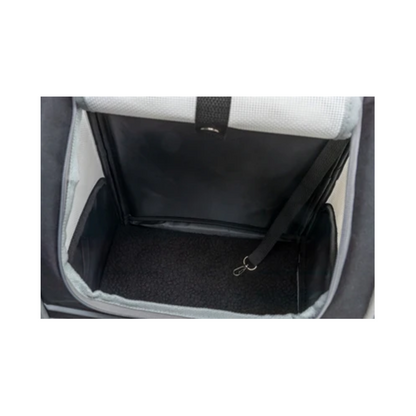 Trixie Dog Bag Backpack Chloe Light Gray / Black