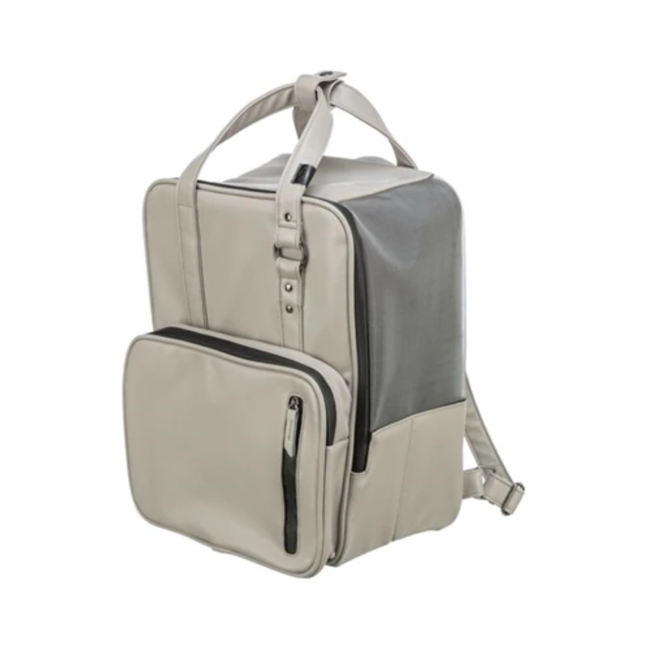 Trixie Dog Bag Backpack Citystyle Faux Leather Light Gray