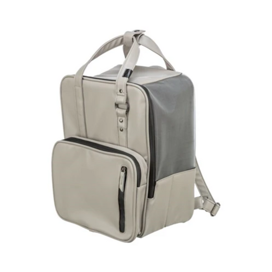 Trixie Dog Bag Backpack Citystyle Faux Leather Light Gray