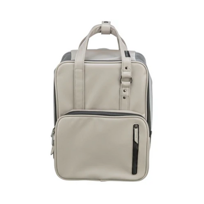 Trixie Dog Bag Backpack Citystyle Faux Leather Light Gray