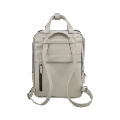 Trixie Dog Bag Backpack Citystyle Faux Leather Light Gray