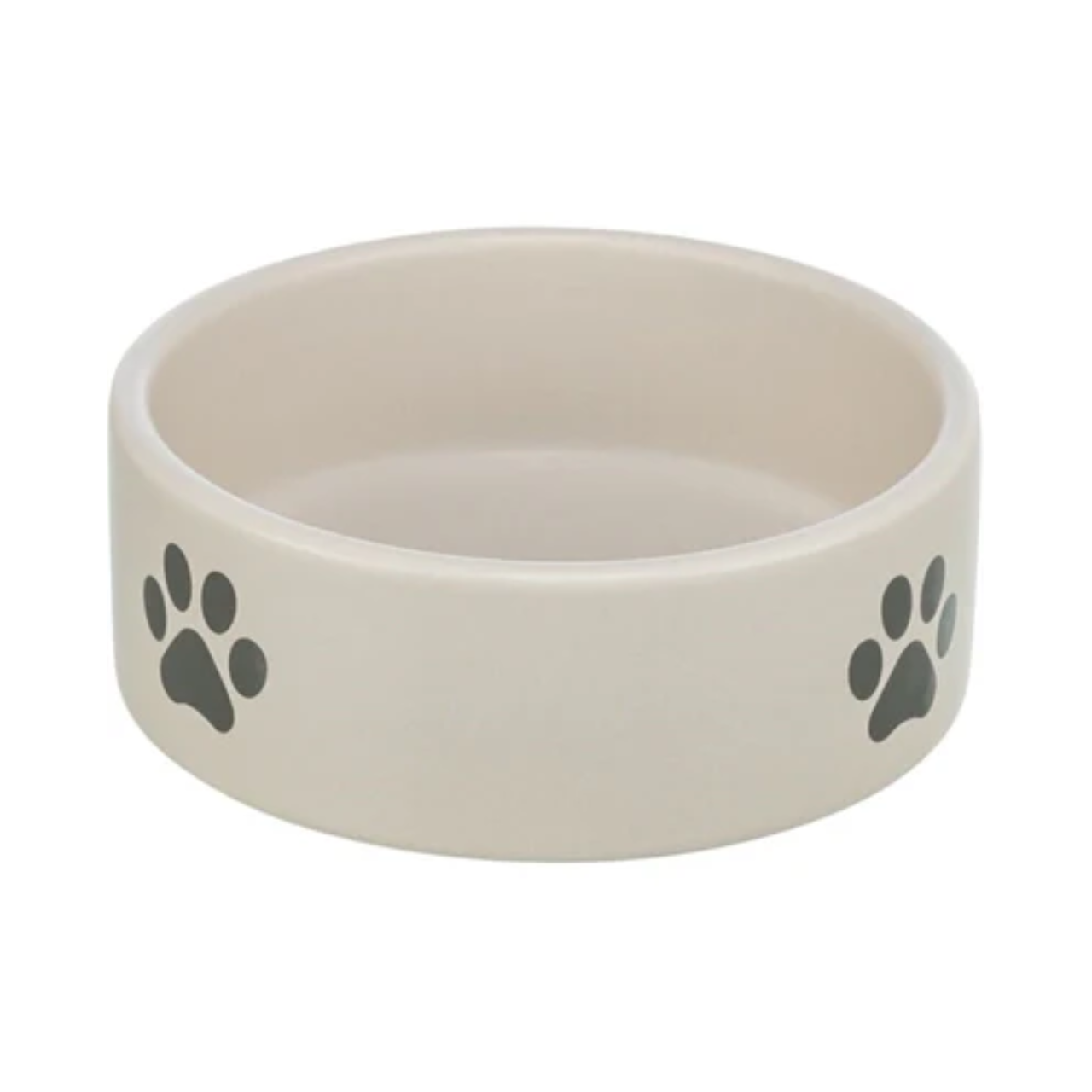 Trixie Food Bowl / Drinking Bowl Dog Paw Motif Ceramic Light Gray / Gray